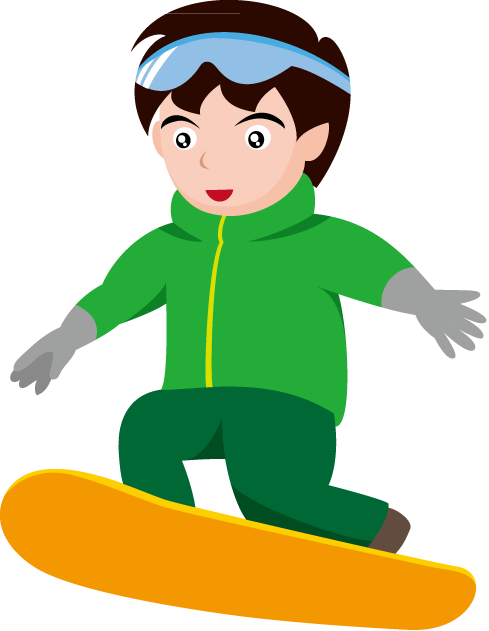 スキースノーボード17 スノーボード の無料イラスト イラストポップのスポーツクリップアートカット集