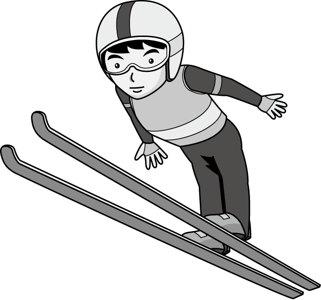 スキースノーボード12 ジャンプ の無料イラスト イラストポップのスポーツクリップアートカット集