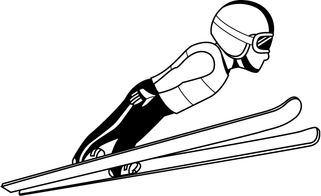 スキースノーボード09 ジャンプ の無料イラスト イラストポップのスポーツクリップアートカット集