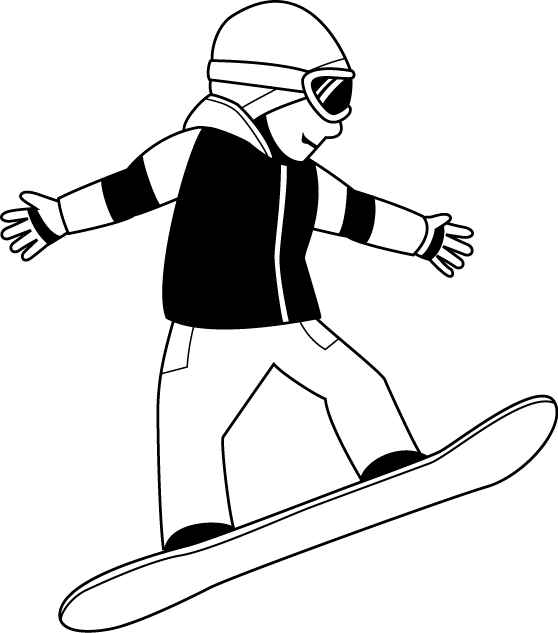 スキースノーボード16-スノーボード イラスト
