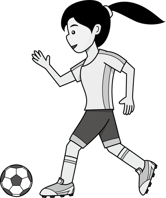 サッカー25 女子サッカーの無料イラスト イラストポップのスポーツクリップアートカット集