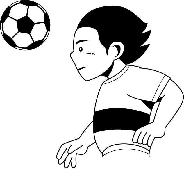 サッカー08 ヘディング の無料イラスト イラストポップのスポーツクリップアートカット集