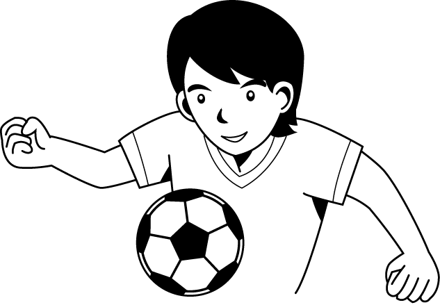 サッカー10-サッカー選手 イラスト