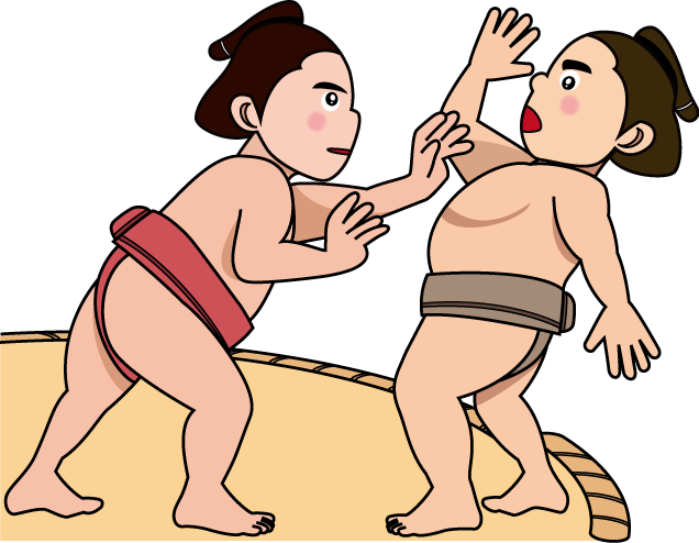 相撲20-張り手イラスト