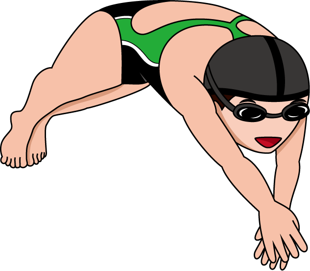 水泳15 飛び込み の無料イラスト イラストポップのスポーツクリップアートカット集