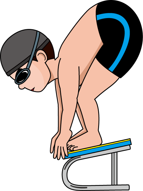 水泳19 飛び込み の無料イラスト イラストポップのスポーツクリップアートカット集