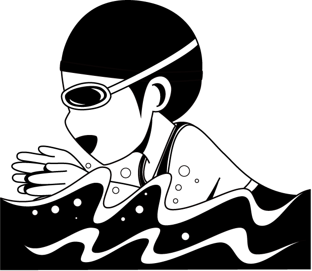 水泳14 平泳ぎ の無料イラスト イラストポップのスポーツクリップアートカット集