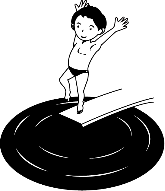 水泳24-高飛び込み イラスト