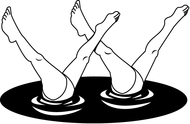 水泳27 シンクロ の無料イラスト イラストポップのスポーツクリップアートカット集