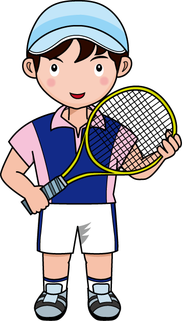 テニス01-プレーヤー イラスト