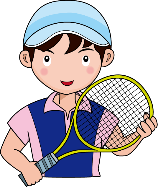 テニス02-プレーヤー イラスト