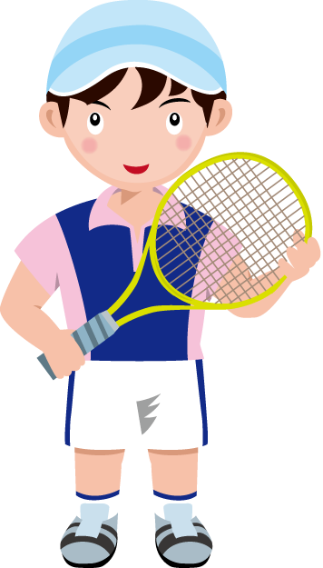 テニス01-プレーヤー イラスト