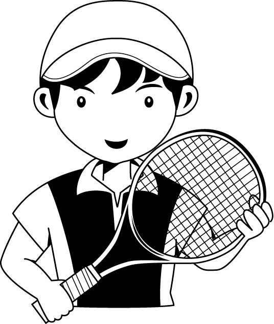 テニス02-プレーヤー イラスト