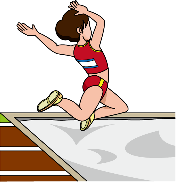 陸上競技18 幅跳びの無料イラスト イラストポップのスポーツクリップアートカット集