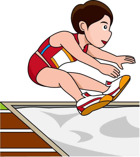 陸上競技 幅跳びの無料イラスト イラストポップのスポーツクリップアートカット集