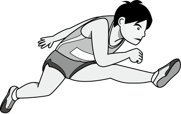 陸上競技11 ハードル走 の無料イラスト イラストポップのスポーツクリップアートカット集