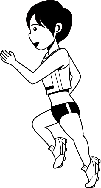 陸上競技03 ランニング の無料イラスト イラストポップのスポーツクリップアートカット集