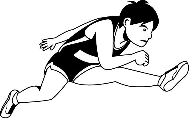 陸上競技11 ハードル走 の無料イラスト イラストポップのスポーツクリップアートカット集