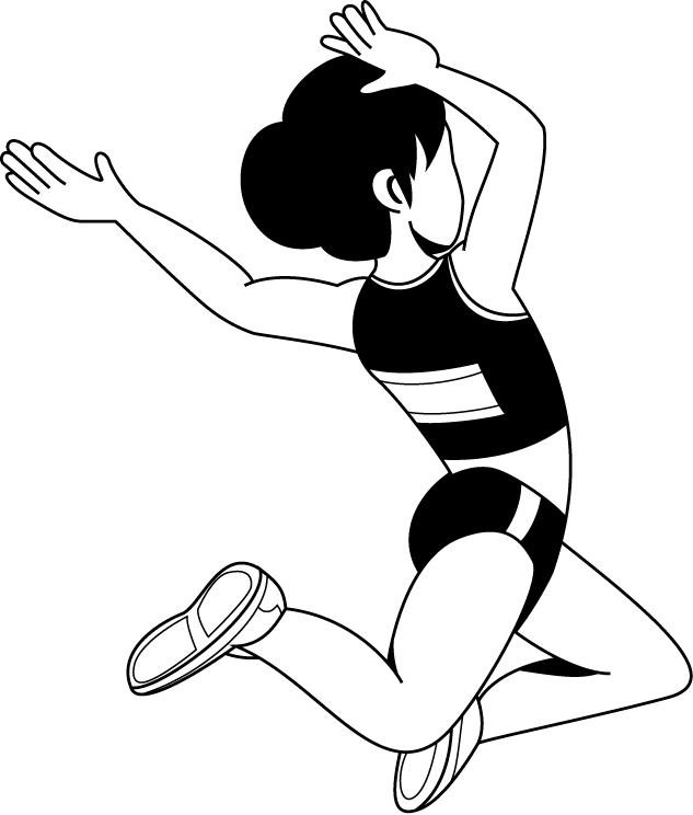 陸上競技17 幅跳びの無料イラスト イラストポップのスポーツクリップアートカット集