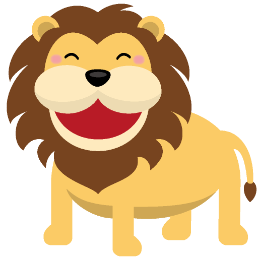 ニコニコ顔のライオン