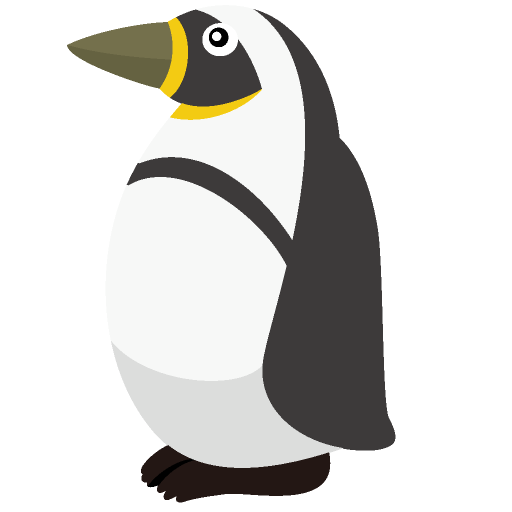 横を向いて立つペンギン