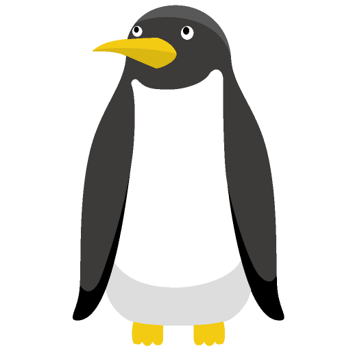 翼を体に密着させて寒そうにするペンギン