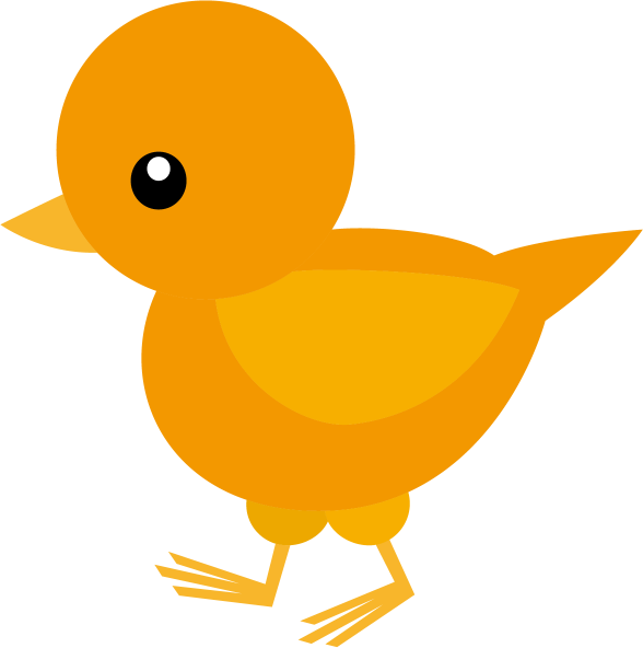 オレンジ色の小鳥