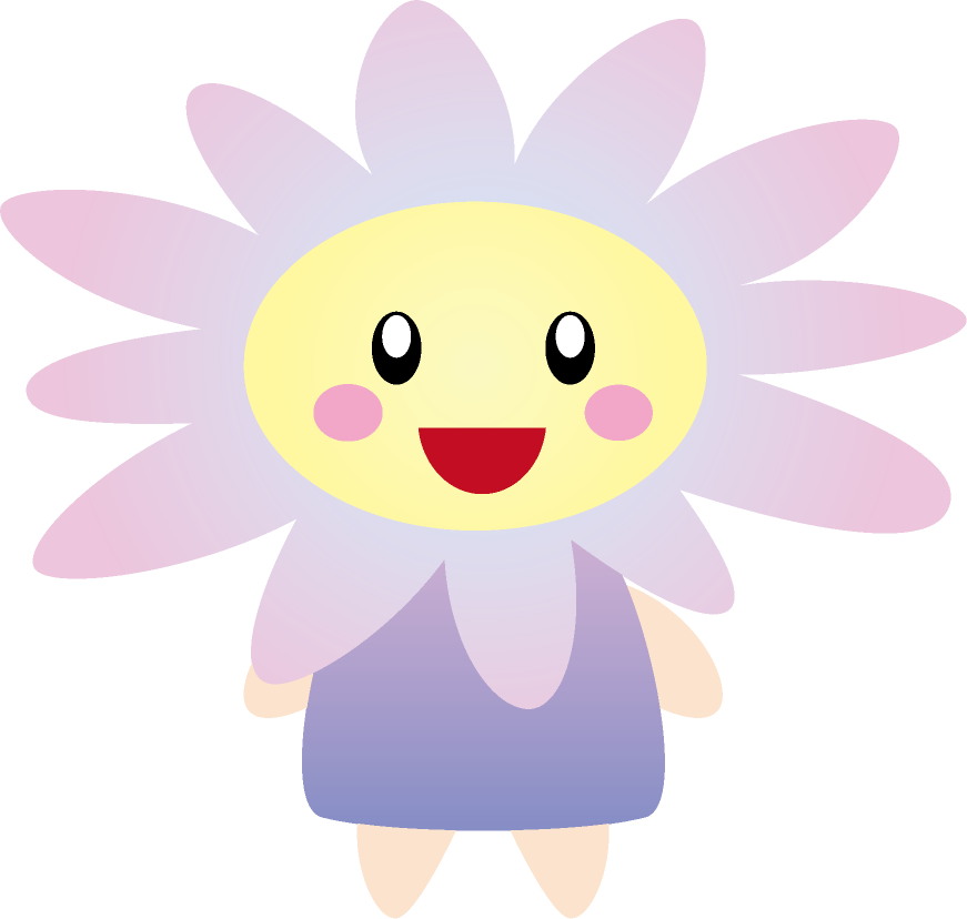 花の顔のキャラクター