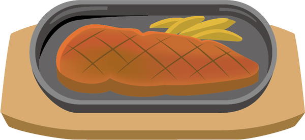 肉料理のフリー素材no15 ビーフステーキ のイラスト イラストポップ
