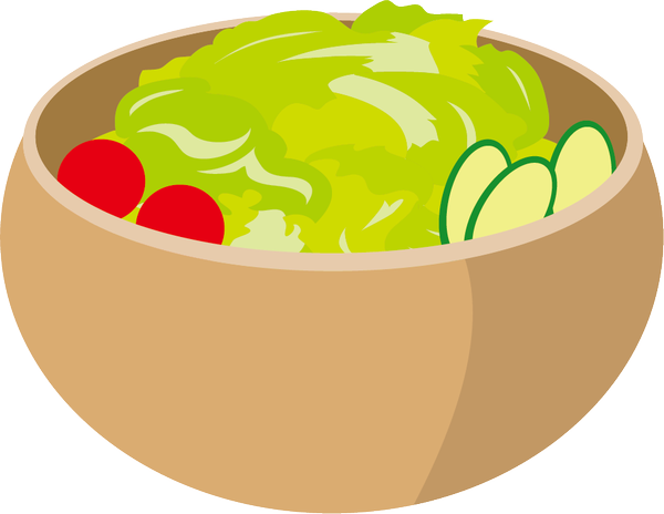 野菜料理のフリー素材no24 野菜サラダ のイラスト イラストポップ