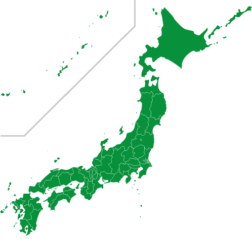 都道府県境入りの日本地図