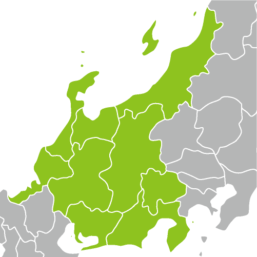 中部地方地図