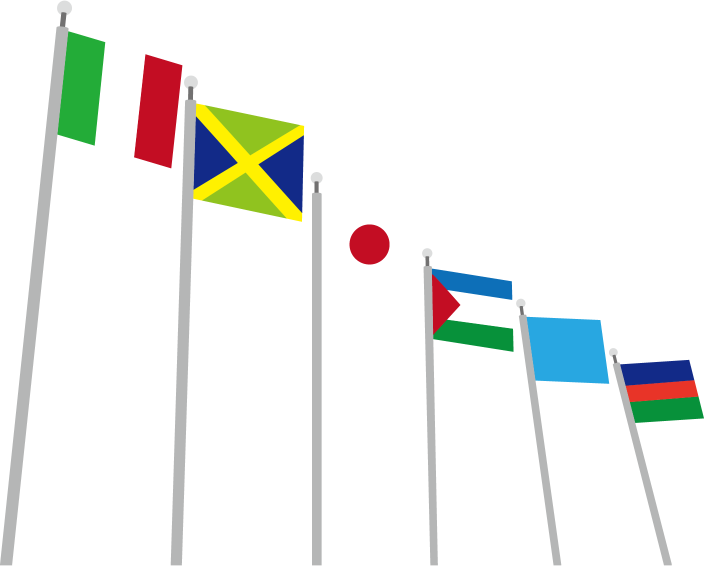 多くの国の国旗