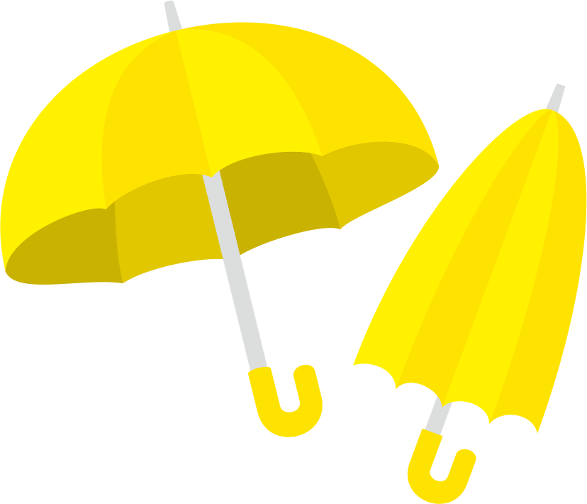 開いた傘と閉じた傘